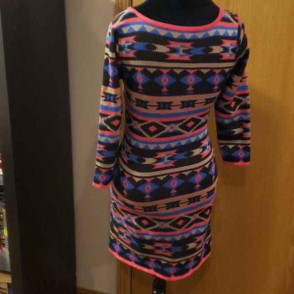 Flying tomato multicolored knit sweater dress warm - Picture 3 of 6
